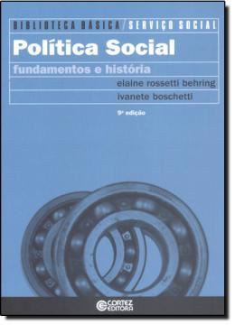 Imagem de POLITICA SOCIAL FUNDAMENTOS E HISTORIA - 9ª ED