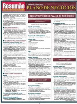 Imagem de RESUMAO - COMO FAZER UM PLANO DE NEGOCIOS
