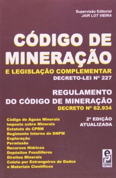 Picture of CODIGO DE MINERACAO E LEGISLACAO COMPLEMENTAR