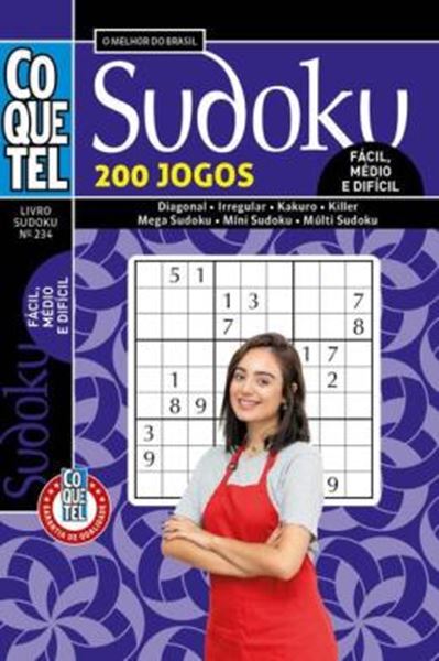 Picture of LIVRO COQUETEL SUDOKU 200 JOGOS - FACIL-MEDIO-DIFICIL - Nº 234
